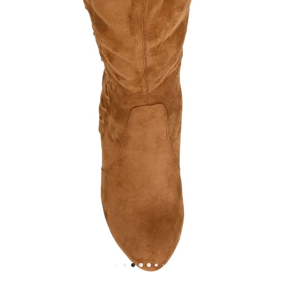 Chocolate Brown Extra Wide Calf Thigh High Boots - Picture 8 of 11